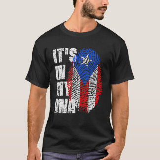 HET IS IN MIJN DNA Puerto Rico Flag Puerto Ricaan T-shirt