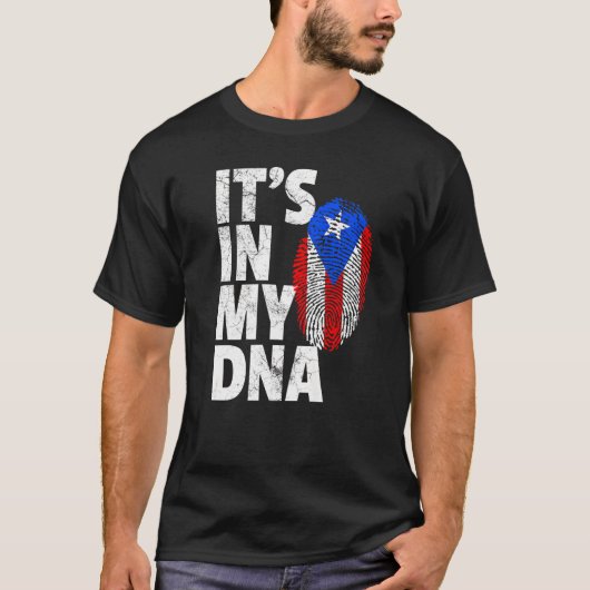 Het is in mijn dna Puerto Rico Ricaanse Mannen Vro T-shirt (Voorkant)