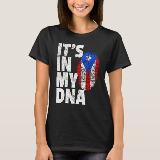 Het is in mijn dna Puerto Rico Ricaanse Mannen Vro T-shirt (Voorkant)