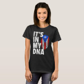 Het is in mijn dna Puerto Rico Ricaanse Mannen Vro T-shirt (Voorkant volledig)