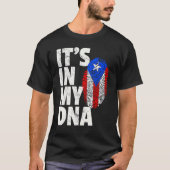 Het is in mijn dna Puerto Rico Ricaanse vlag Manne T-shirt (Voorkant)
