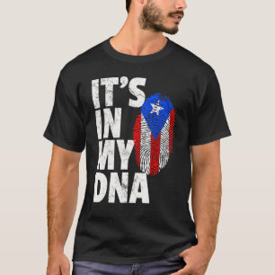 Het is in mijn dna Puerto Rico Ricaanse vlag Manne T-shirt