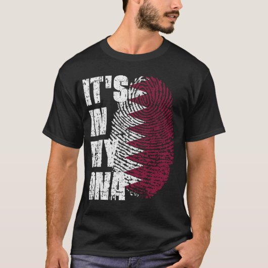 HET IS IN MIJN DNA Qatar Flag Boy Girl Gift T-shirt (Voorkant)