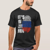 HET IS IN MIJN DNA Rusland Flag Russisch T-shirt (Voorkant)