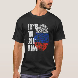 HET IS IN MIJN DNA Rusland Flag Russisch T-shirt