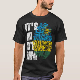 HET IS IN MIJN DNA Rwanda Flag Boy Girl Gift T-shirt