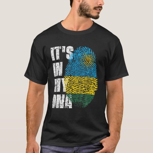 HET IS IN MIJN DNA Rwanda Flag Rwandan T-shirt (Voorkant)