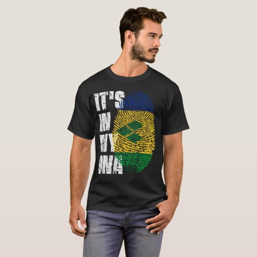 HET IS IN MIJN DNA Saint Vincent en de Grenadines T-shirt (Voorkant volledig)