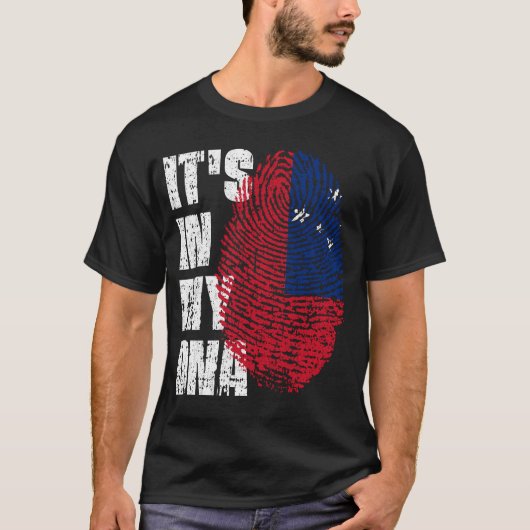 HET IS IN MIJN DNA Samoa Flag Boy Girl Gift T-shirt (Voorkant)
