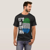 HET IS IN MIJN DNA Sierra Leone Flag Boy Girl Gift T-shirt (Voorkant volledig)