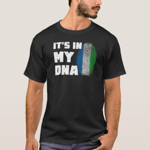 Het is in mijn DNA Sierra Leone Vingerprint Mannen T-shirt
