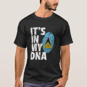 HET IS IN MIJN DNA Sint-Lucia Vlag kerstcadeau T-shirt (Voorkant)