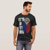 HET IS IN MIJN DNA Sint Maarten Flag Sint-Maartene T-shirt (Voorkant volledig)