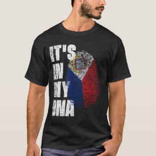 HET IS IN MIJN DNA Sint Maarten vlag T-shirt