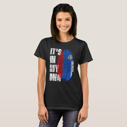 Het is in mijn dna Slovenië, vlag Sloveens T-shirt (Voorkant volledig)