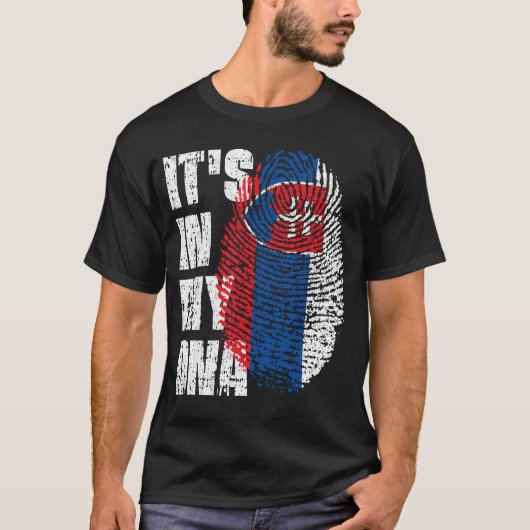 HET IS IN MIJN DNA Slowakije Flag Boy Girl Gift T-shirt (Voorkant)