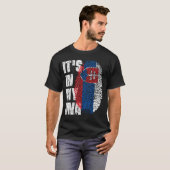 HET IS IN MIJN DNA Slowakije Flag Boy Girl Gift T-shirt (Voorkant volledig)