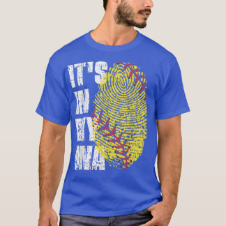 HET IS IN MIJN DNA Softball Ball Fingerprint Softb T-shirt