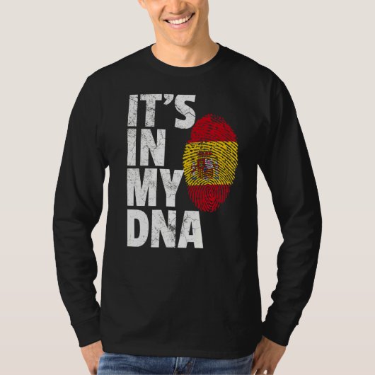 Het is in mijn dna Spaans Man Vlag Vrouwen T-shirt (Voorkant)