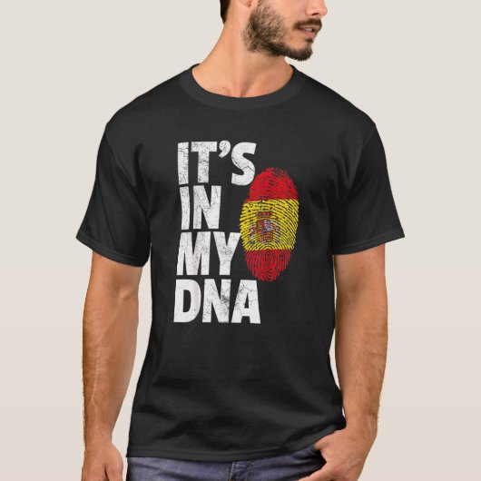 Het is in mijn dna Spaans Spanje vlag National Pri T-shirt (Voorkant)