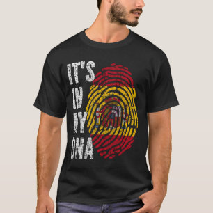 HET IS IN MIJN DNA Spanje Vlag Mannen Kinderen T-shirt