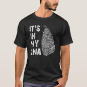 Het is in mijn DNA Sri Lanka vingerafdrukkaart Sri T-shirt (Voorkant)