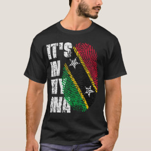 HET IS IN MIJN DNA St Kitts Flag Boy Girl Gift T-shirt