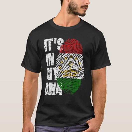 Het is in mijn DNA Tadzjikistan vlag Tadzjikistani T-shirt (Voorkant)