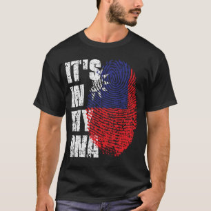HET IS IN MIJN DNA Taiwan Flag Boy Girl Gift T-shirt