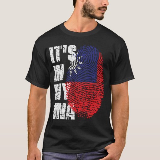 HET IS IN MIJN DNA Taiwan Flag Boy Girl Gift T-shirt (Voorkant)