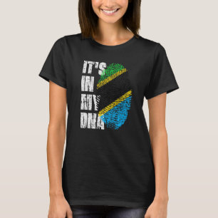 Het is in mijn Dna Tanzania vlag Tanzania T-shirt