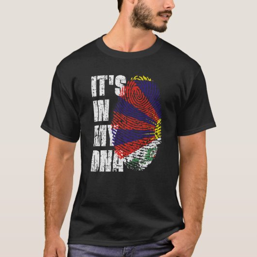 Het is in mijn Dna-Tibetaanse vlag Tibetan T-shirt (Voorkant)