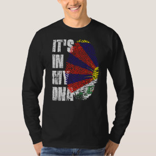 Het is in mijn Dna-Tibetaanse vlag Tibetan T-shirt