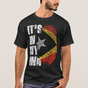 HET IS IN MIJN DNA-Timorese Vlag Boy Girl Gift T-shirt