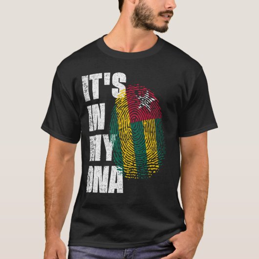 HET IS IN MIJN DNA Togo Flag T-shirt (Voorkant)
