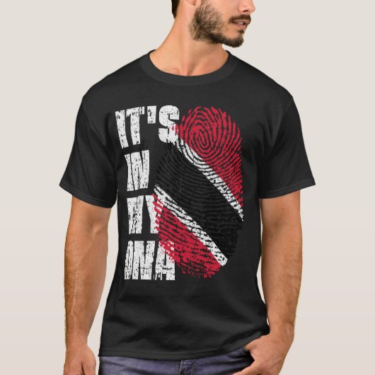 HET IS IN MIJN DNA Trinidad en Tobago Flag Boy Gir T-shirt (Voorkant)