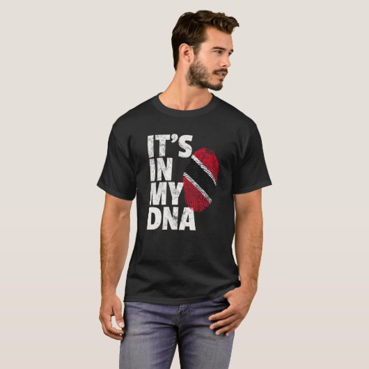 HET IS IN MIJN DNA Trinidad en Tobago Vlag Kerstmi T-shirt (Voorkant volledig)