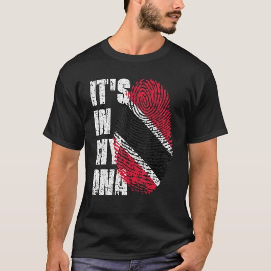Het is in mijn dna Trinidad en Tobago vlag Trinida T-shirt (Voorkant)