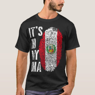 Het is in mijn DNA trots Peruaanse Peruaanse vlag T-shirt