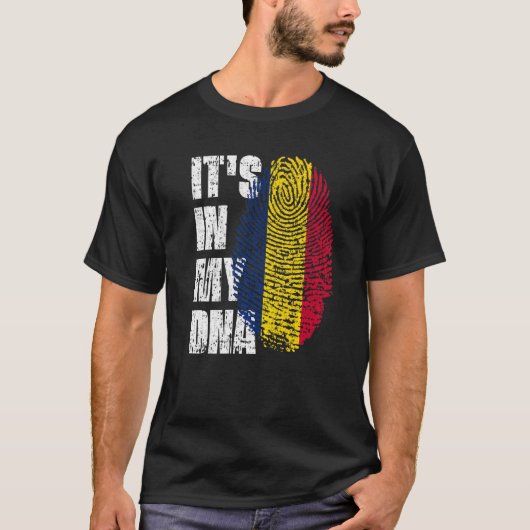 Het is in mijn Dna Tsjaad, Tsjaad T-shirt (Voorkant)