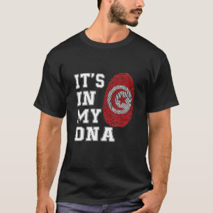 Het is in mijn DNA Tunesische vlag. T-shirt