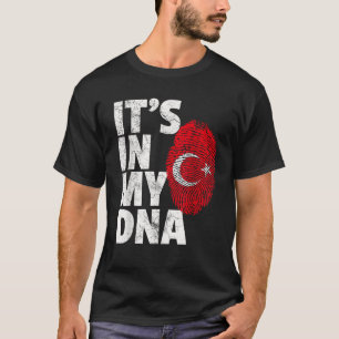 HET IS IN MIJN DNA Turkije Turkse vlag cadeau souv T-shirt