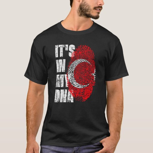 Het is in mijn DNA Turkije vlag Turks T-shirt (Voorkant)