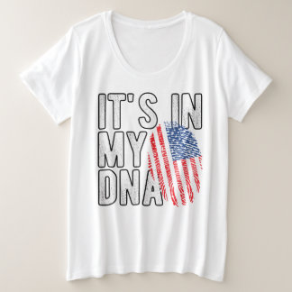 Het is in mijn DNA USA Grote Maat T-shirt