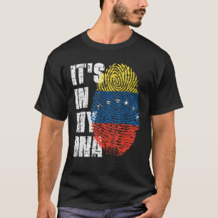 Het is in mijn Dna Venezuela, een vlag van Venezue T-shirt