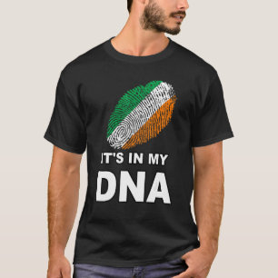 Het is in mijn DNA-vingerafdruk Ierland Ierse vlag T-shirt