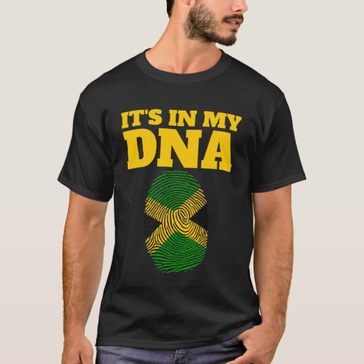 Het is in mijn DNA-vlag van Jamaicaanse ringbandvi T-shirt (Voorkant)