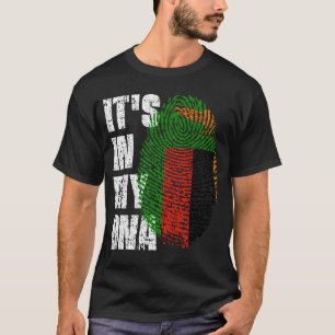 HET IS IN MIJN DNA Zambia Flag Boy Girl Gift T-shirt