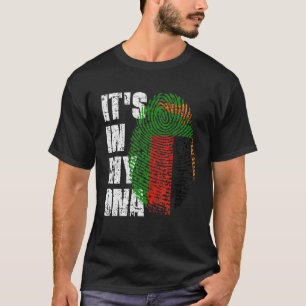HET IS IN MIJN DNA Zambia Flag Zambian T-shirt