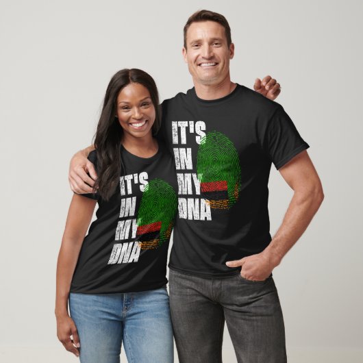 HET IS IN MIJN DNA Zambia vlag T-shirt (Unisex)